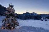 Aussicht auf Gopf und Hangspitze im Winter